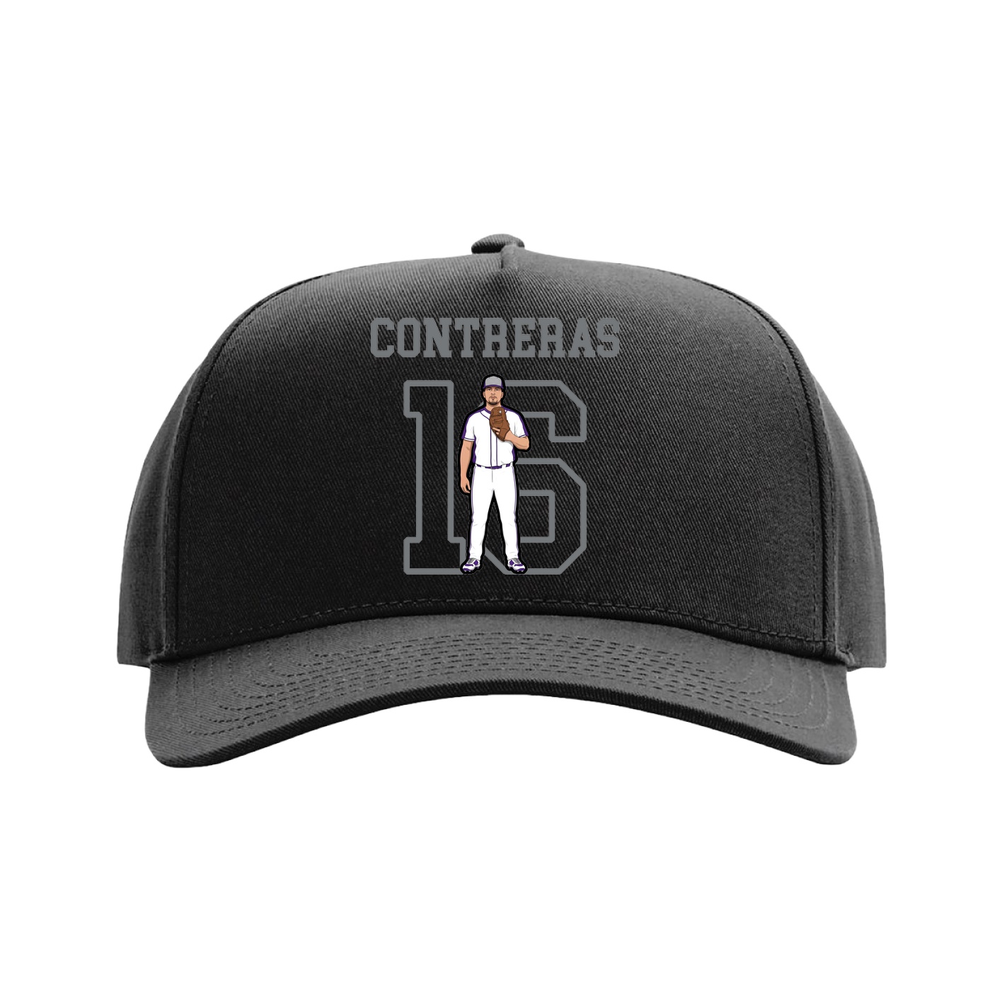 Full Fabric Five-Panel Champ Cap — Shirsey in Black