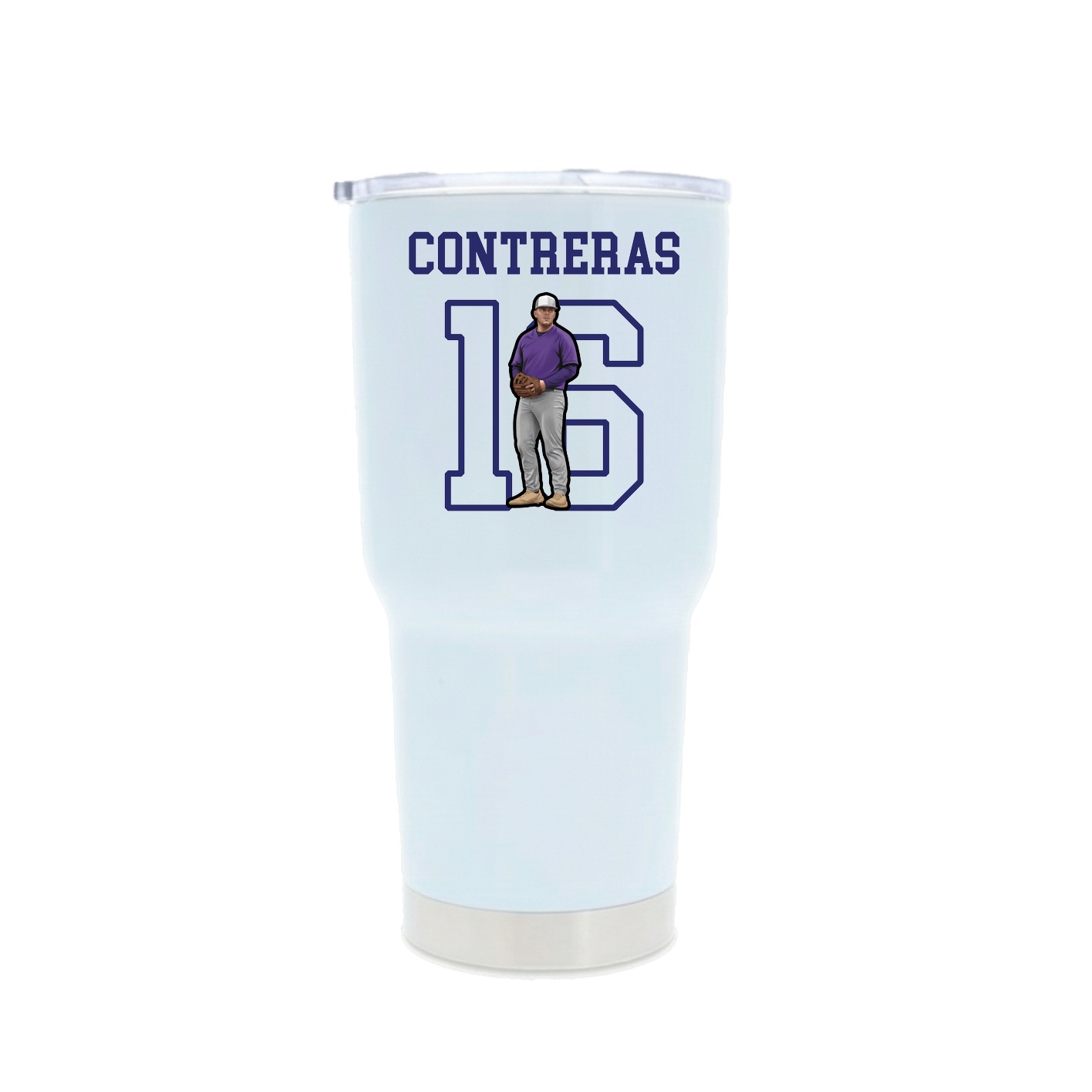 30oz Stainless Steel Tumbler — Shirsey in White