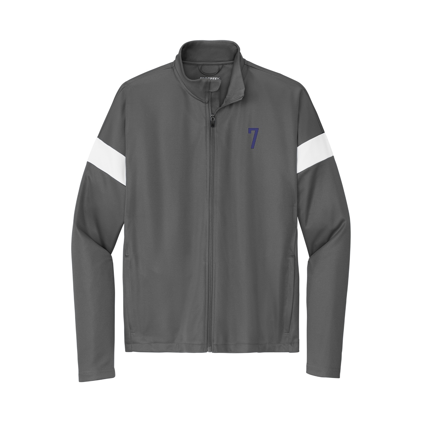 Team Travel Full-Zip Jacket — Front Shirsy in Gray/White
