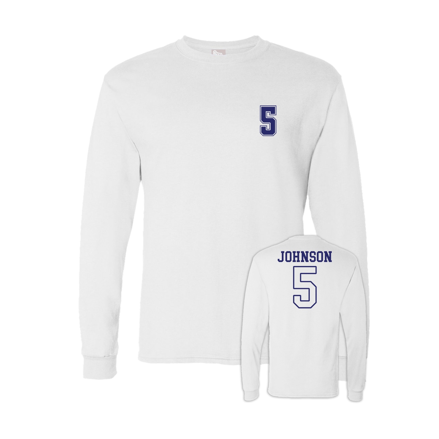 Long Sleeve Tee — Chest Back in White