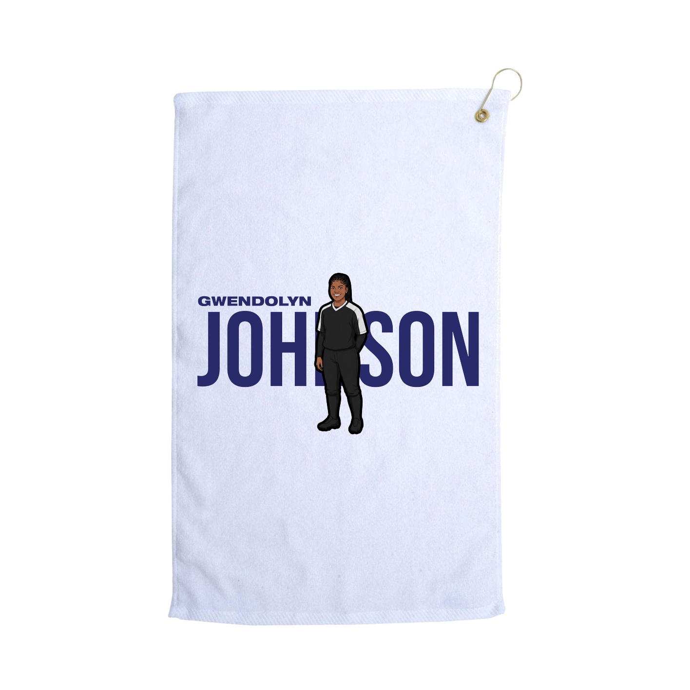Golf Towel — Player Name in White