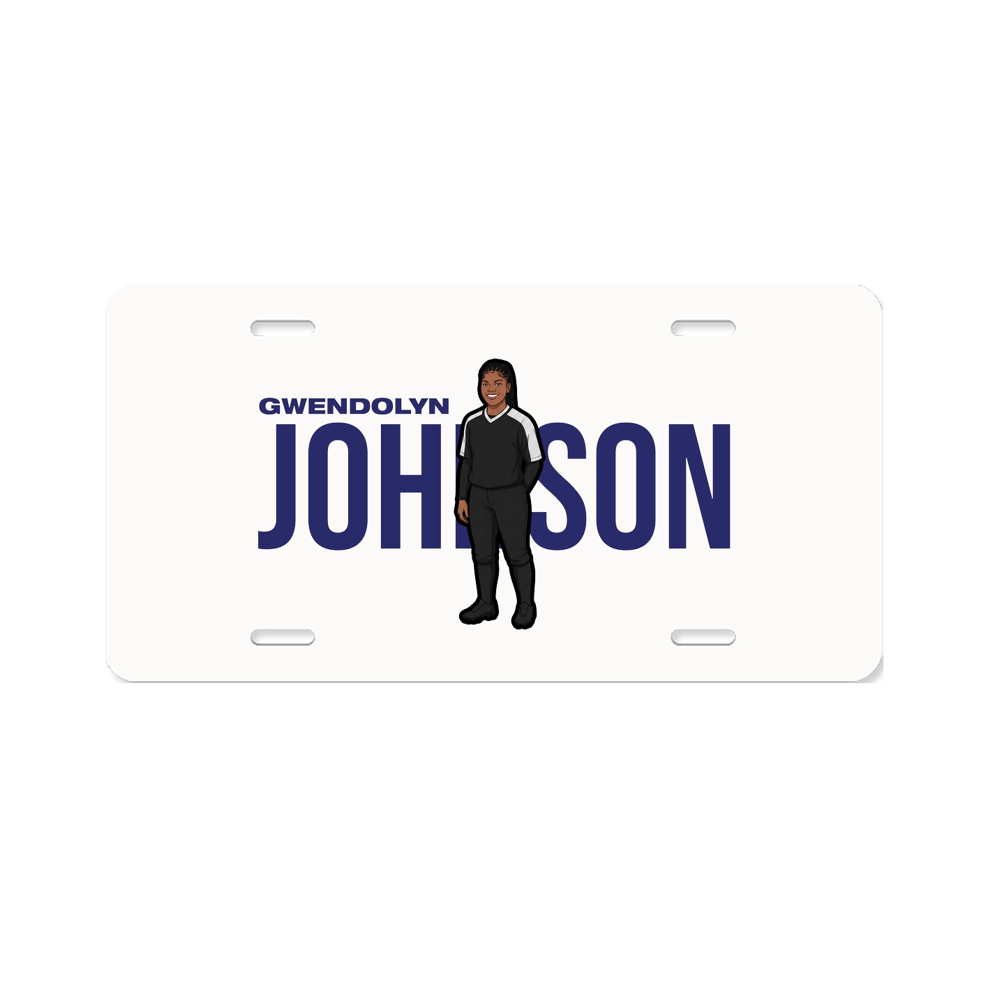 License Plate — Player Name in Classic