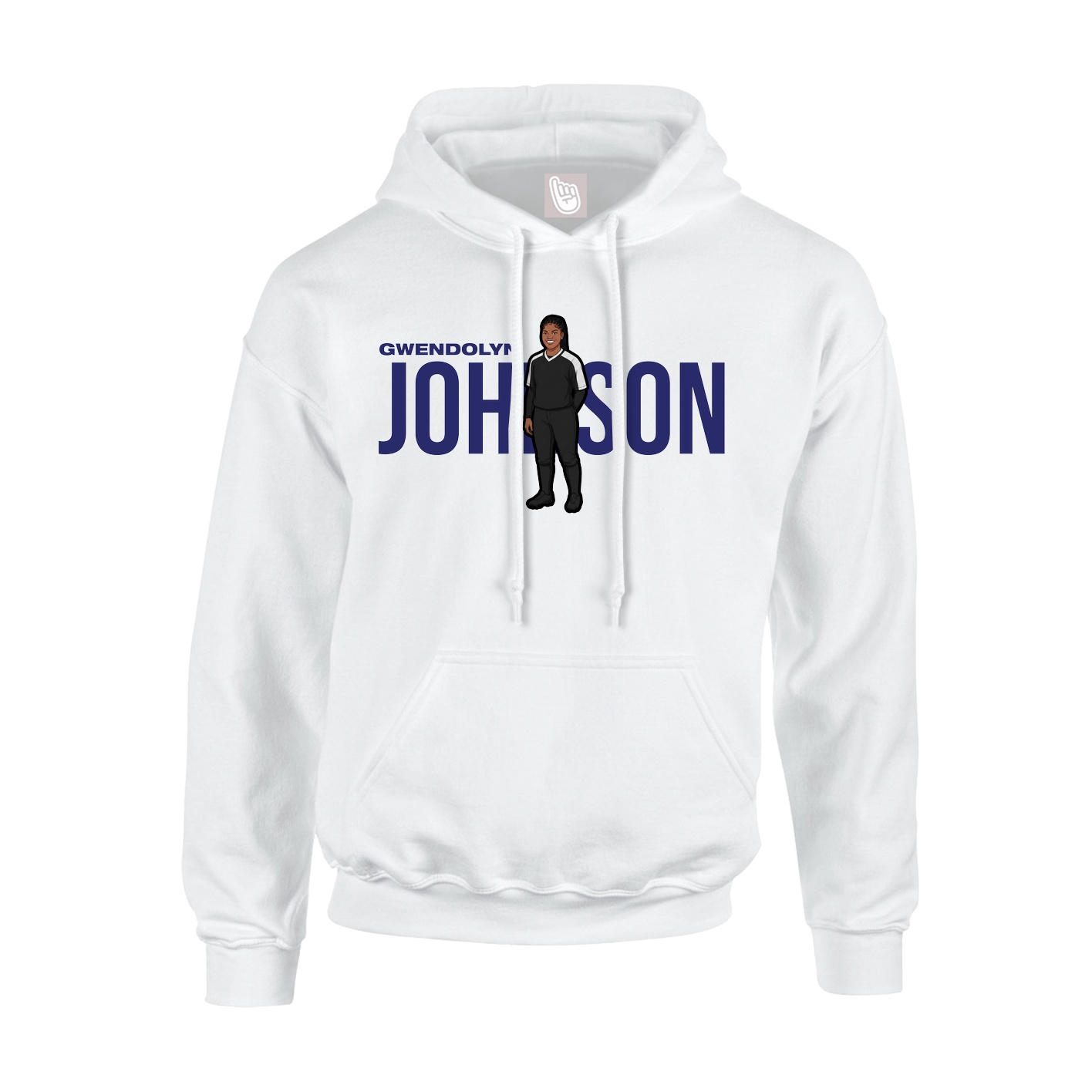 Youth Hoodie — Player Name in White