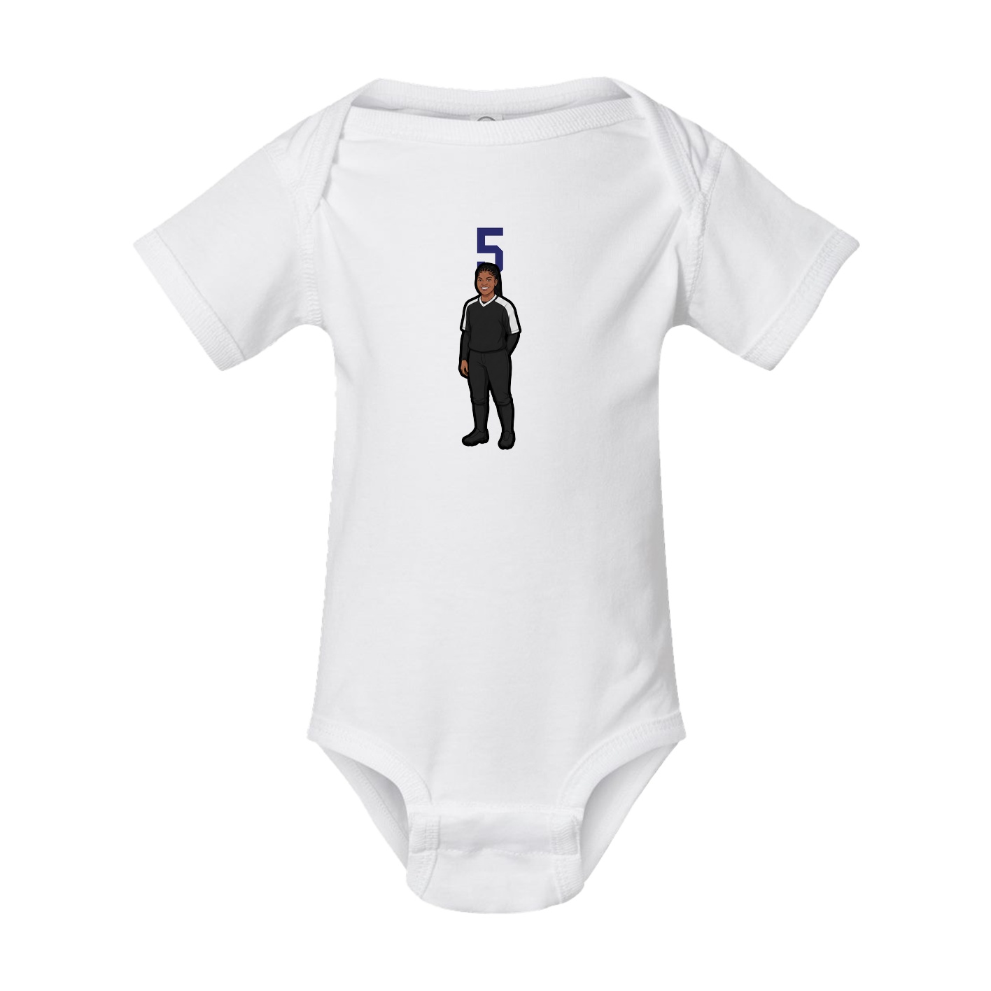 Baby Onesie — Number Top in White