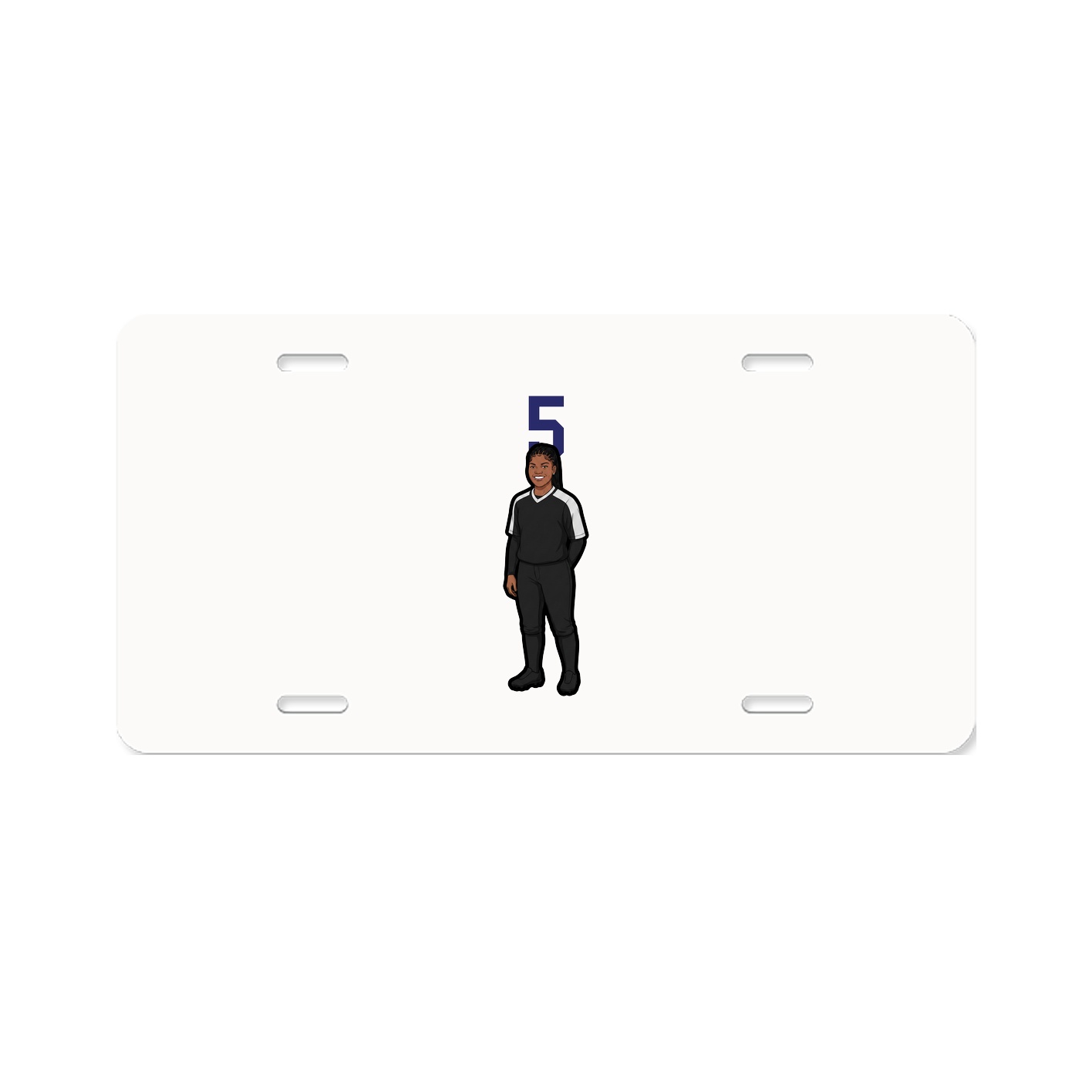 License Plate — Number Top in Classic