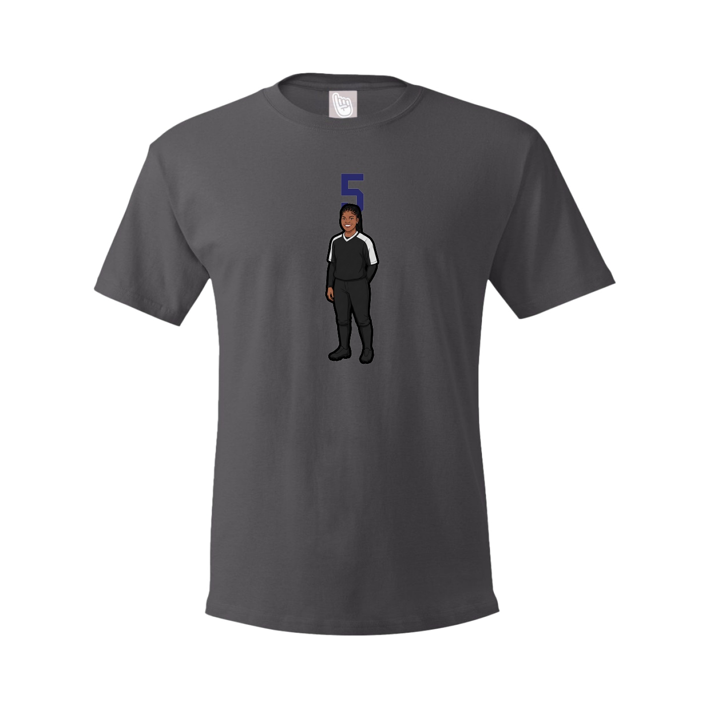 Tee — Number Top in Grey