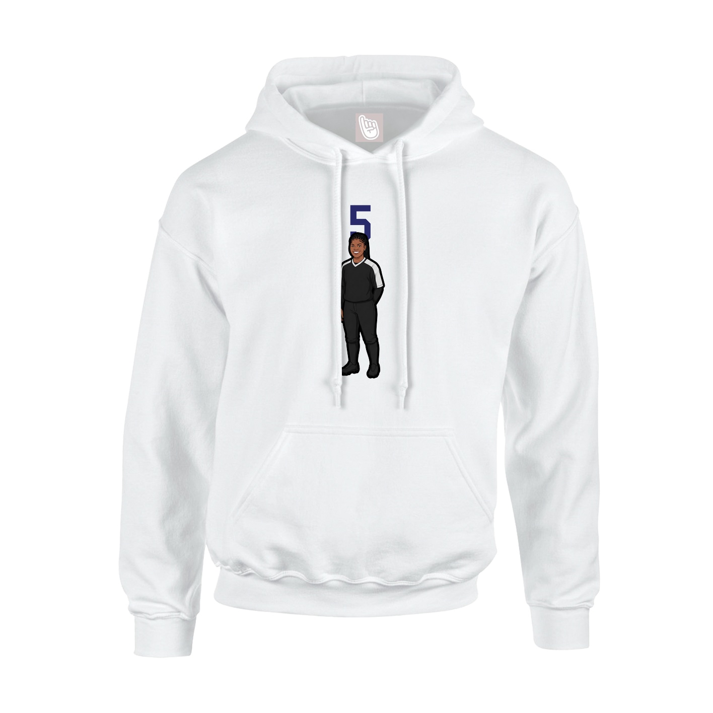 Hoodie — Number Top in White