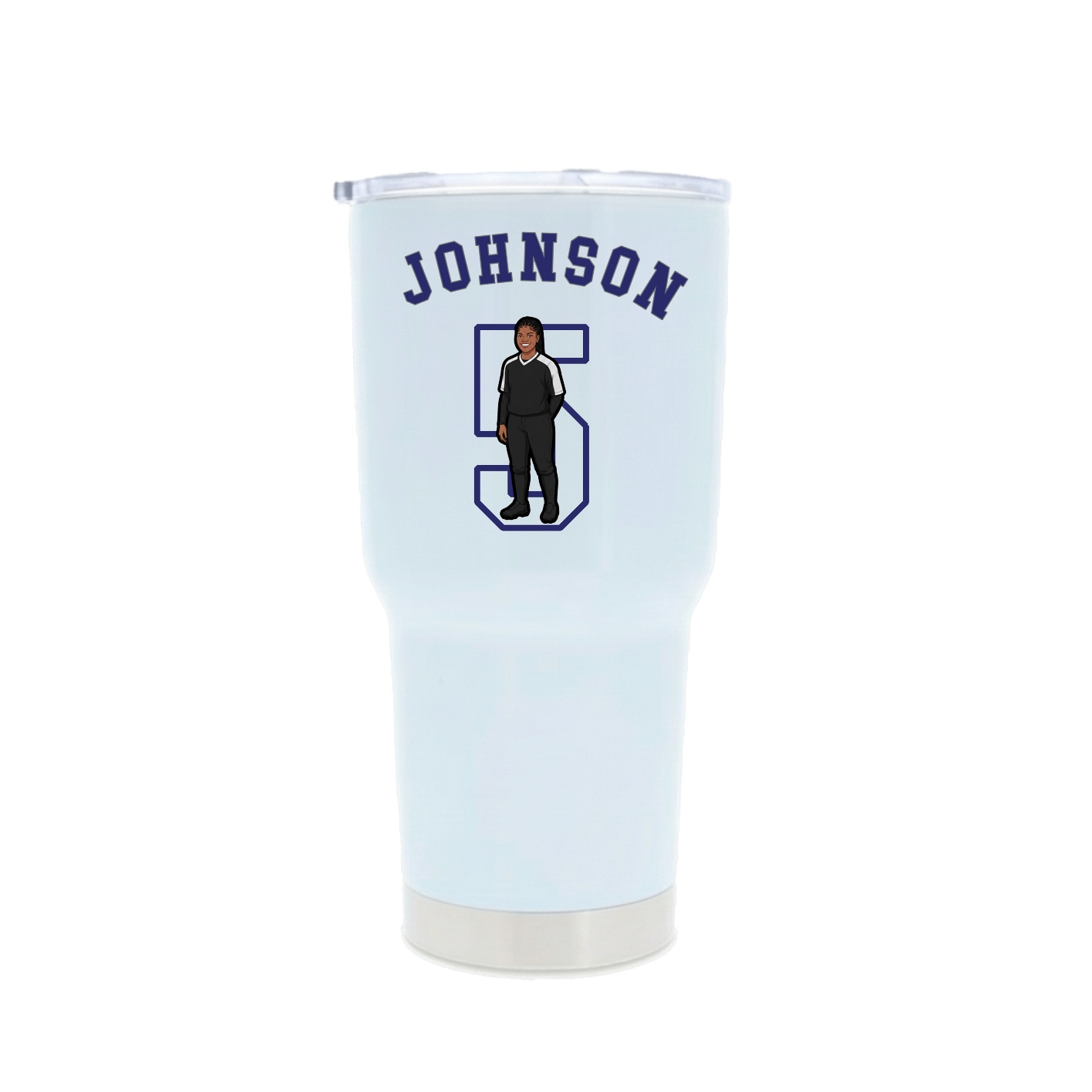 30oz Stainless Steel Tumbler — Shirsey Arch in White