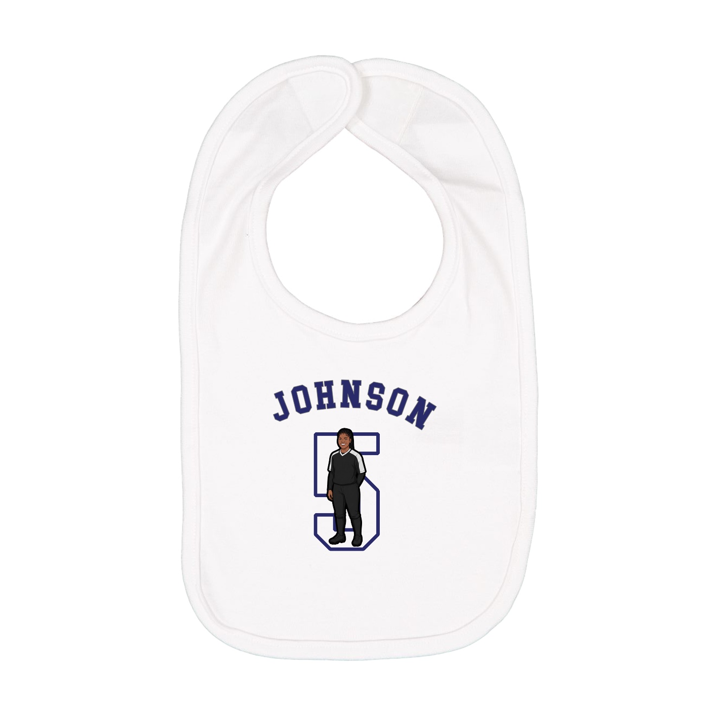 Infant Bib — Shirsey Arch in White