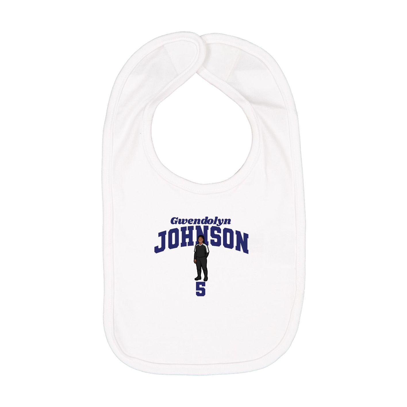 Infant Bib — Signature Arch in White