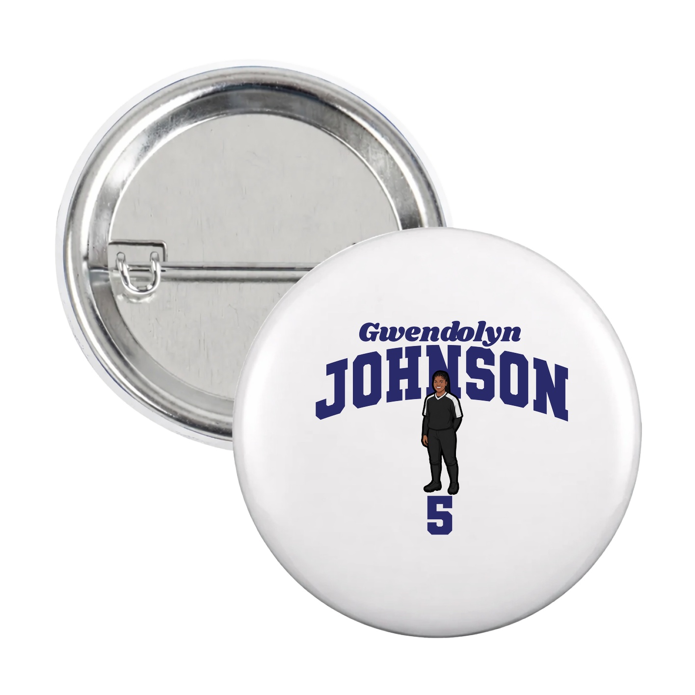 Game Day Button — Signature Arch in White