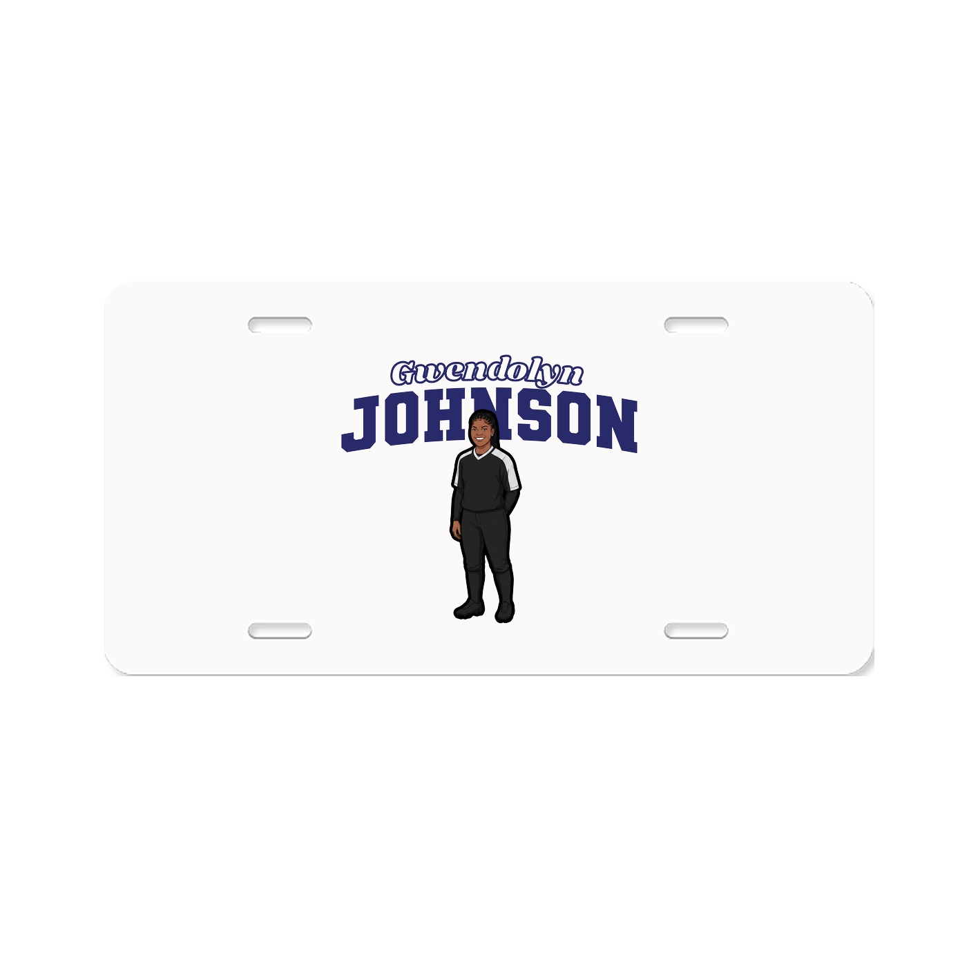 License Plate — Name Arch in Classic