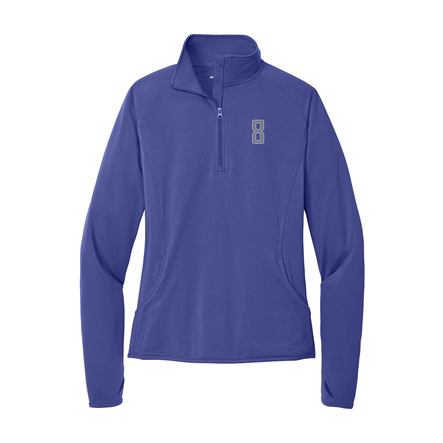 Women's Q-Zip Pullover — Front Shirsy in Purple