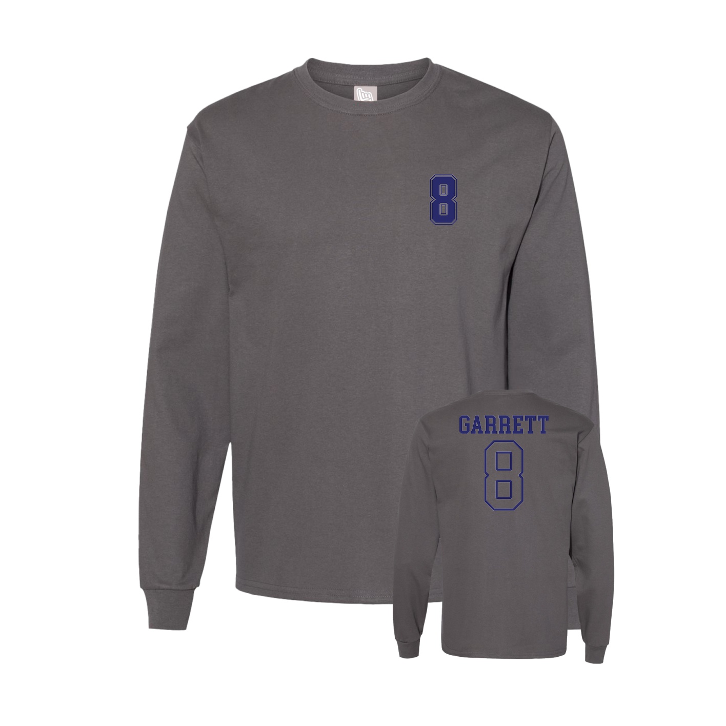 Long Sleeve Tee — Chest Back in Grey