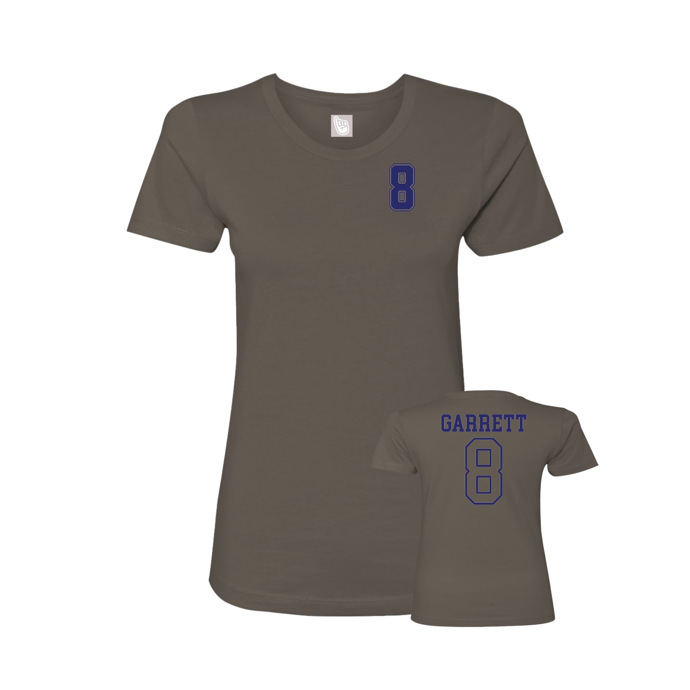 Womens Tee — Chest Back in Grey
