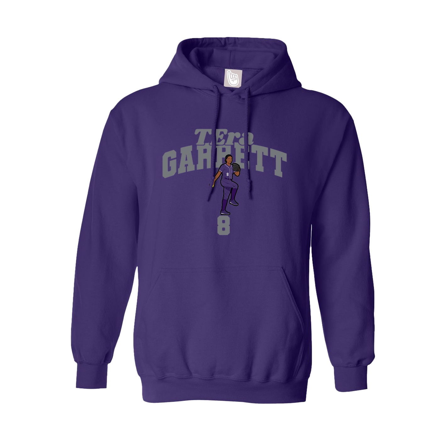 Youth Hoodie — Signature Arch in Purple