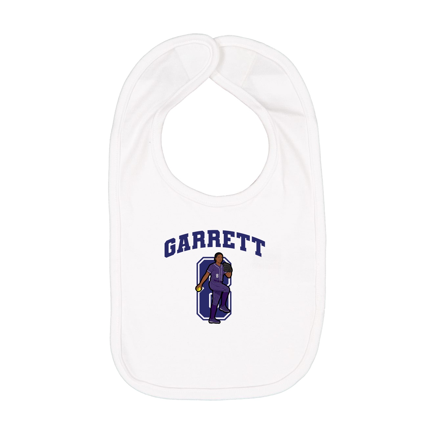 Infant Bib — Number in White