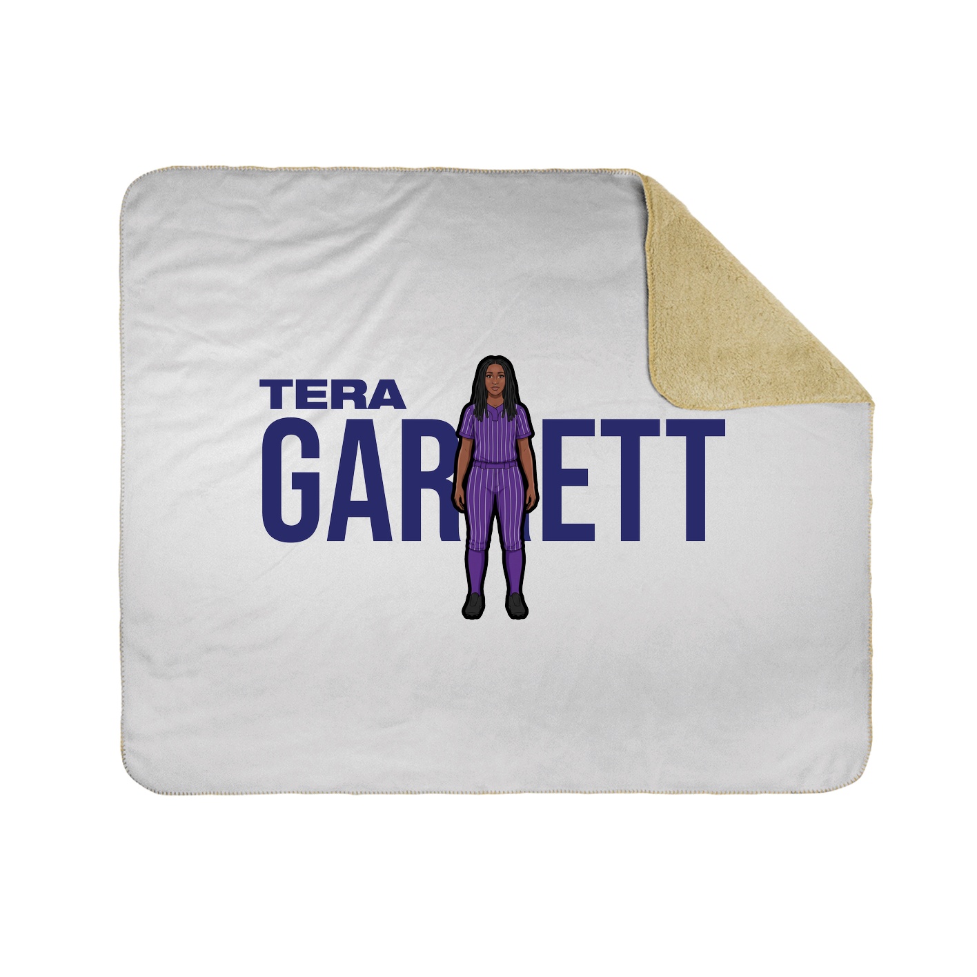 Throw Blanket — Player Name in White