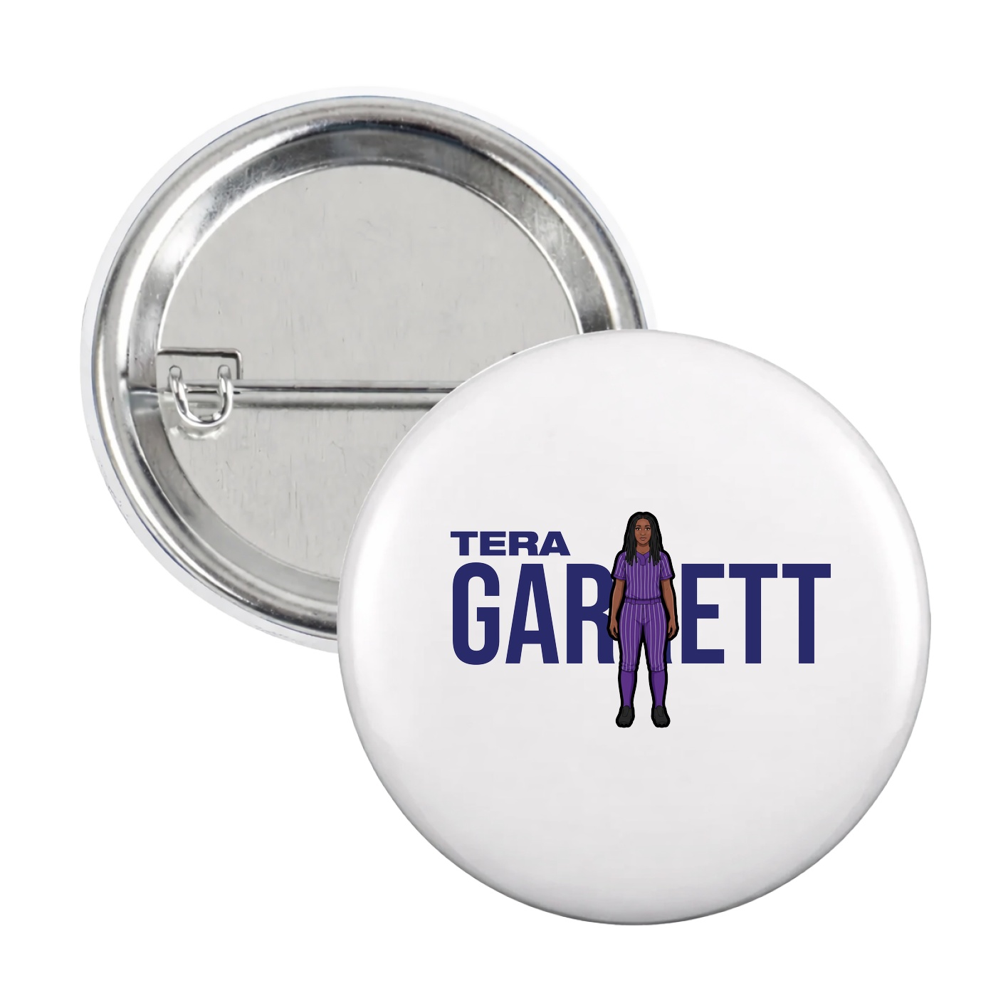 Game Day Button — Player Name in White