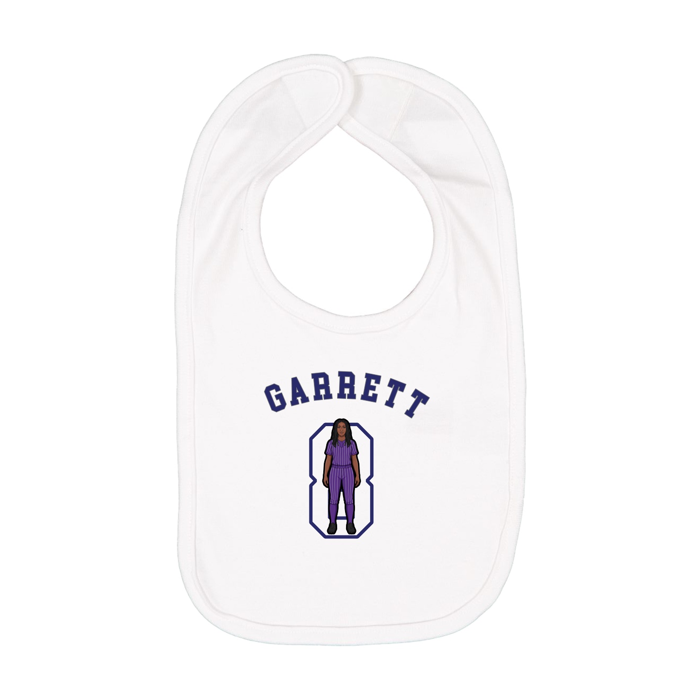 Infant Bib — Shirsey Arch in White