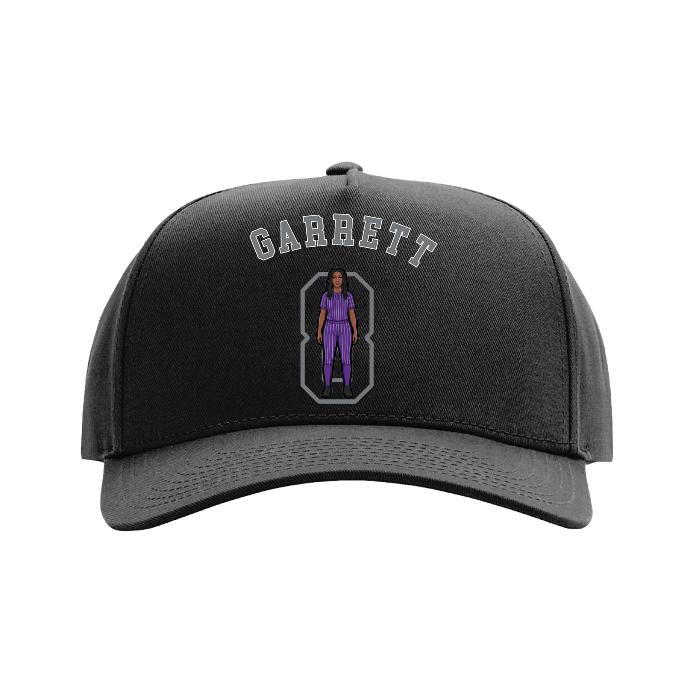 Full Fabric Five-Panel Champ Cap — Shirsey Arch in Black