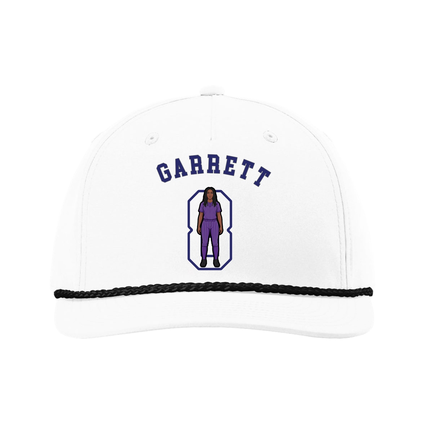 Five-Panel Classic Rope Cap — Shirsey Arch in White
