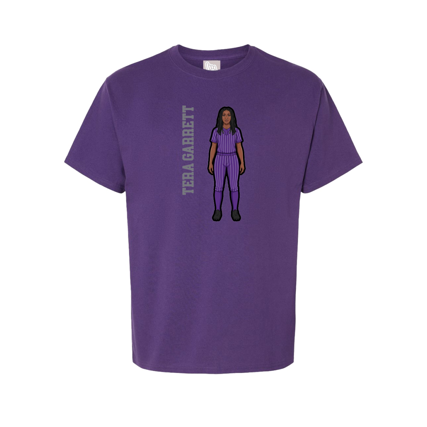 Tee — Name Vertical in Purple