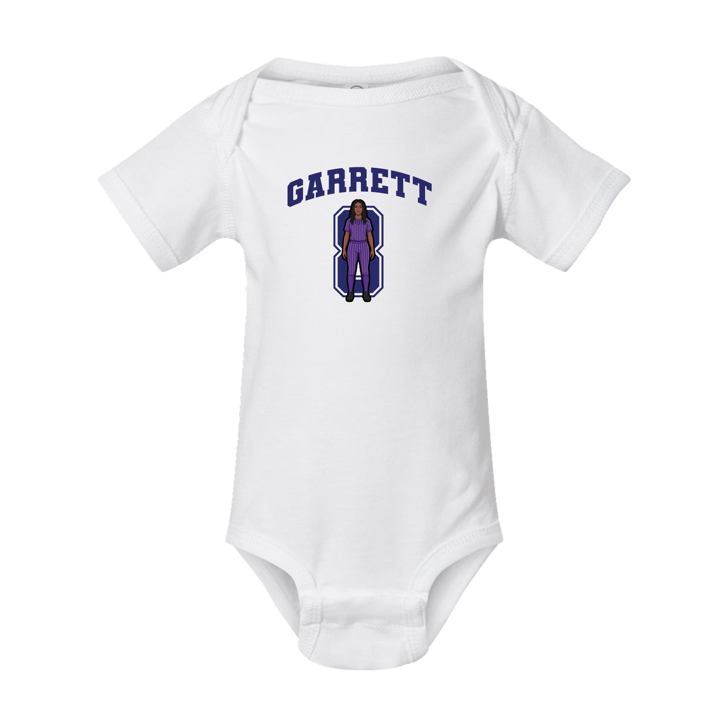 Baby Onesie — Number in White