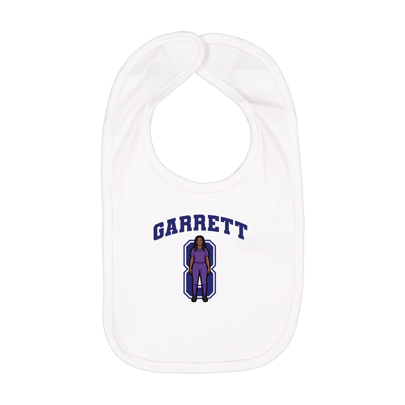 Infant Bib — Number in White