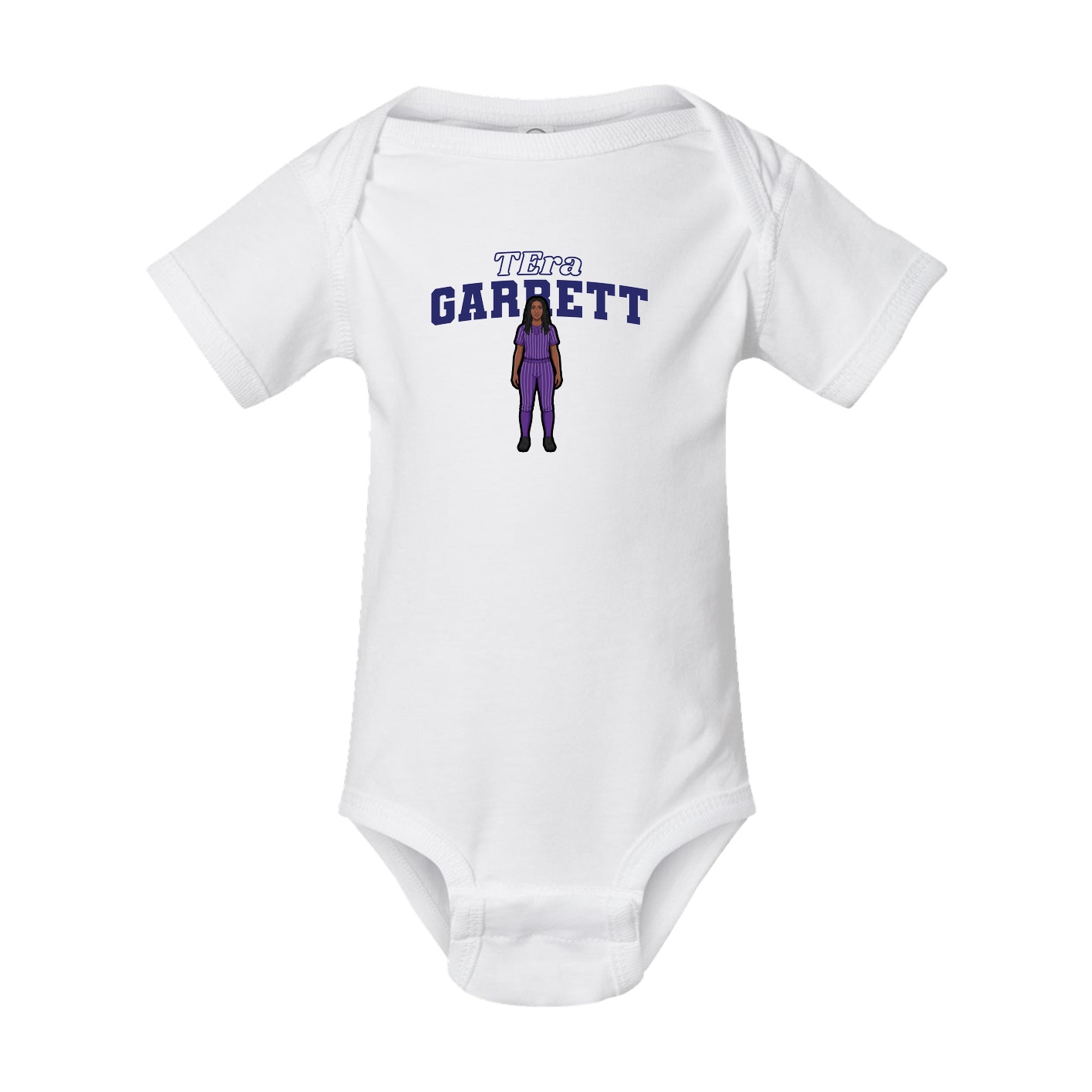 Baby Onesie — Name Arch in White