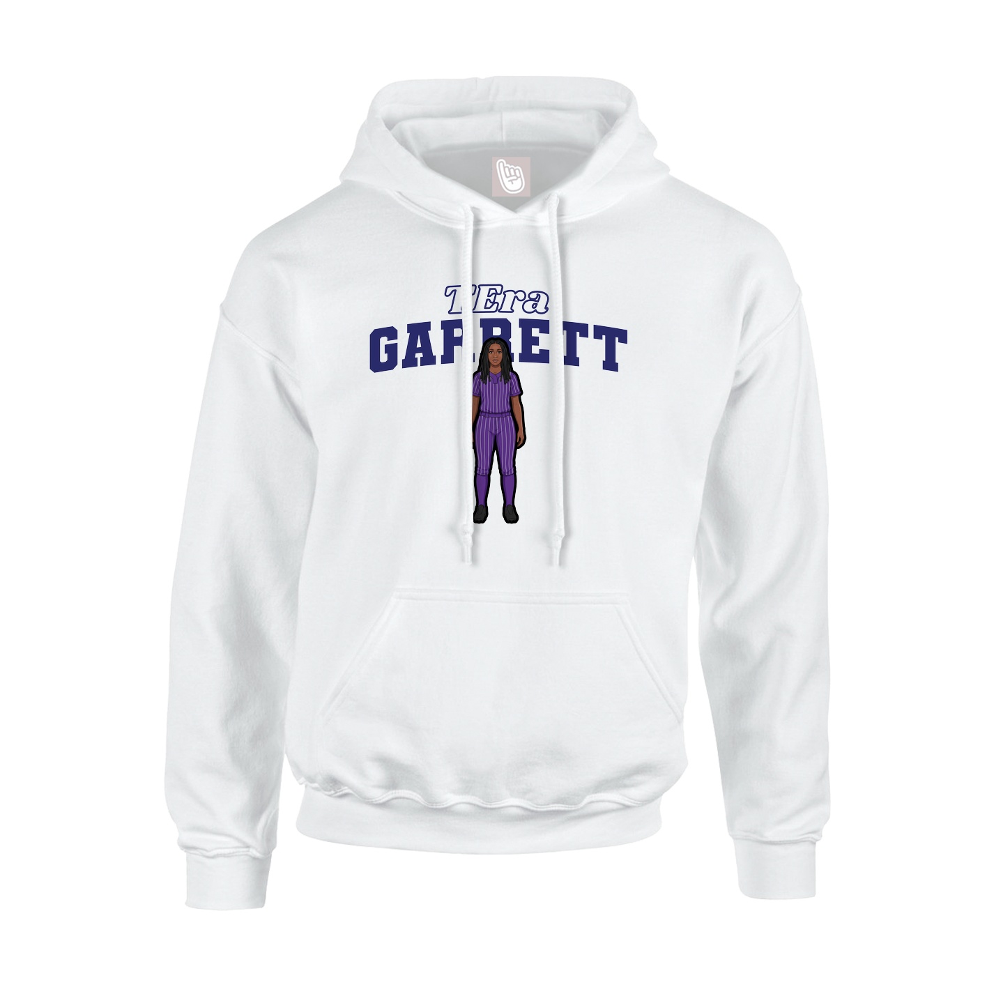 Hoodie — Name Arch in White