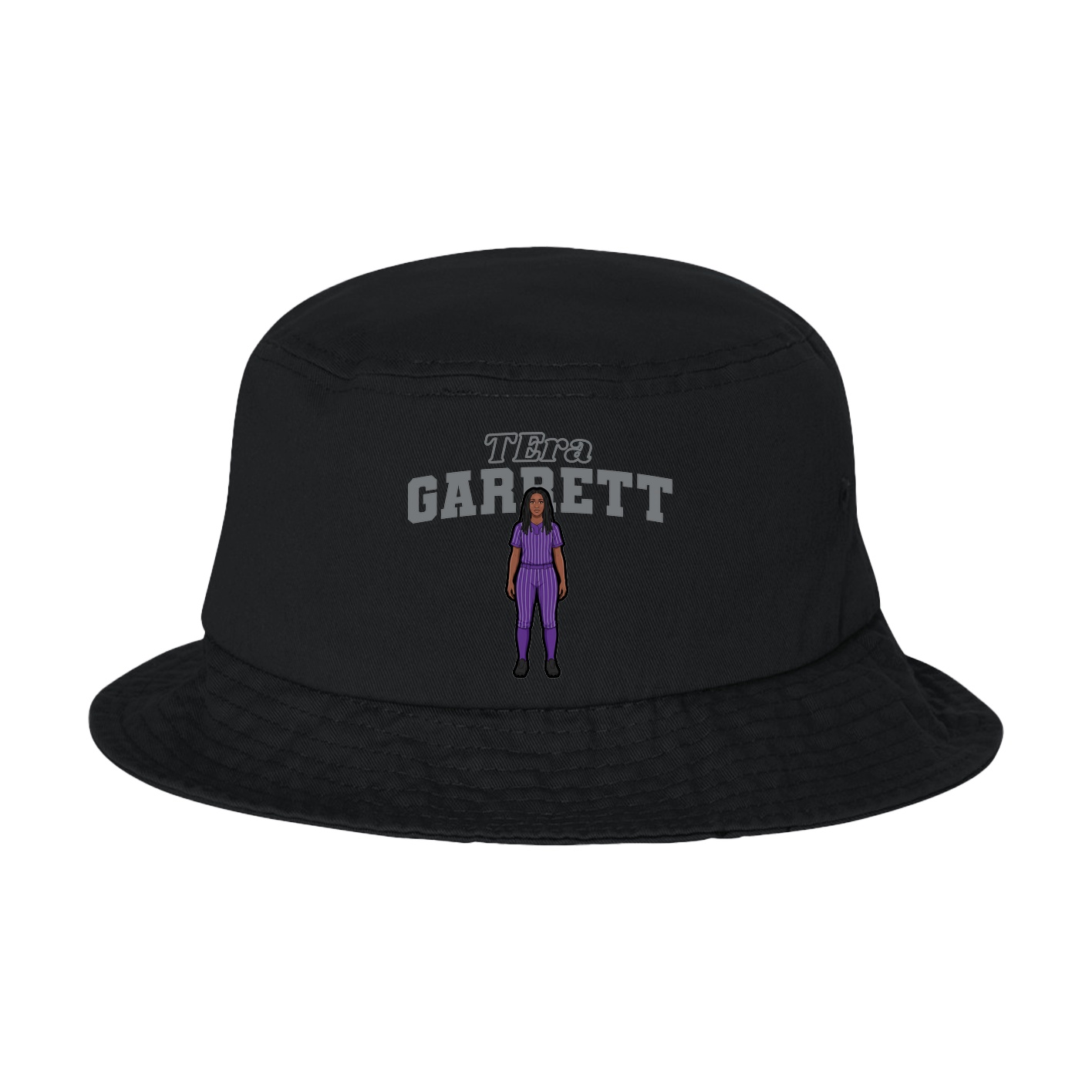 Bucket Cap — Name Arch in Black