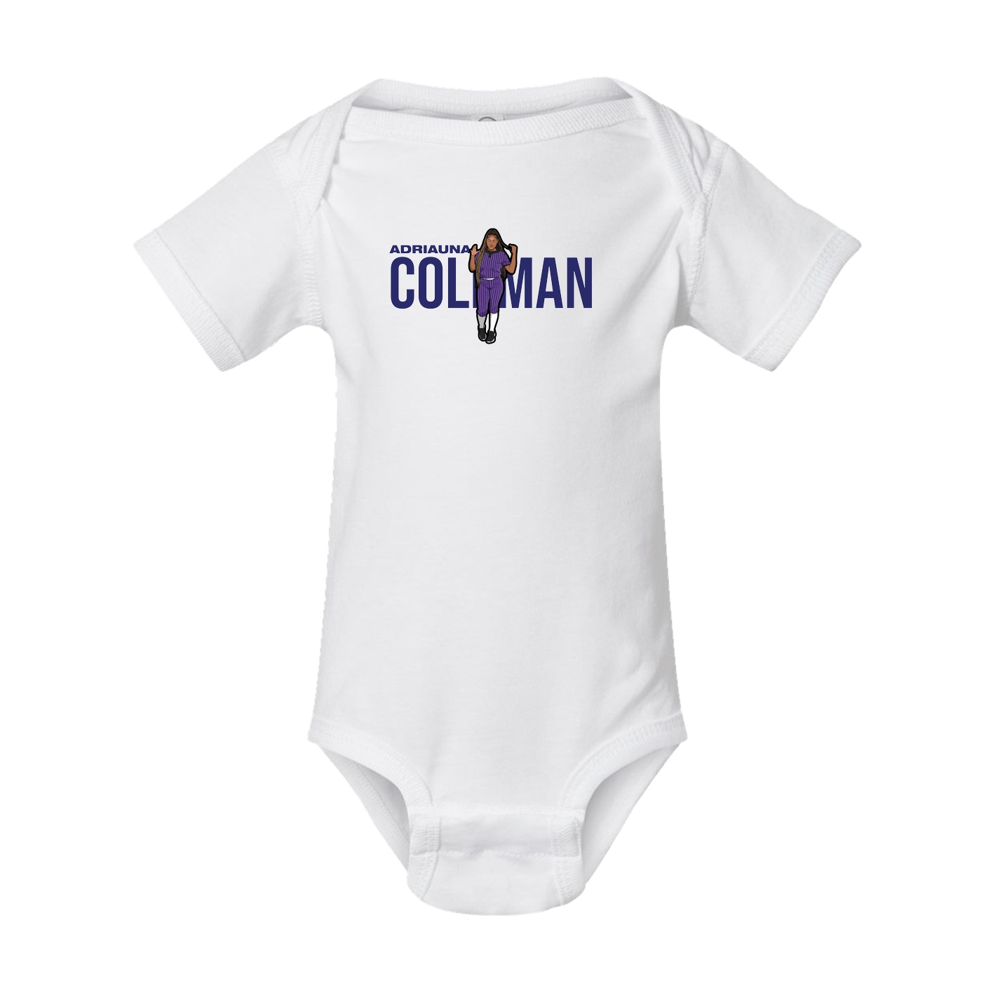 Baby Onesie — Player Name in White