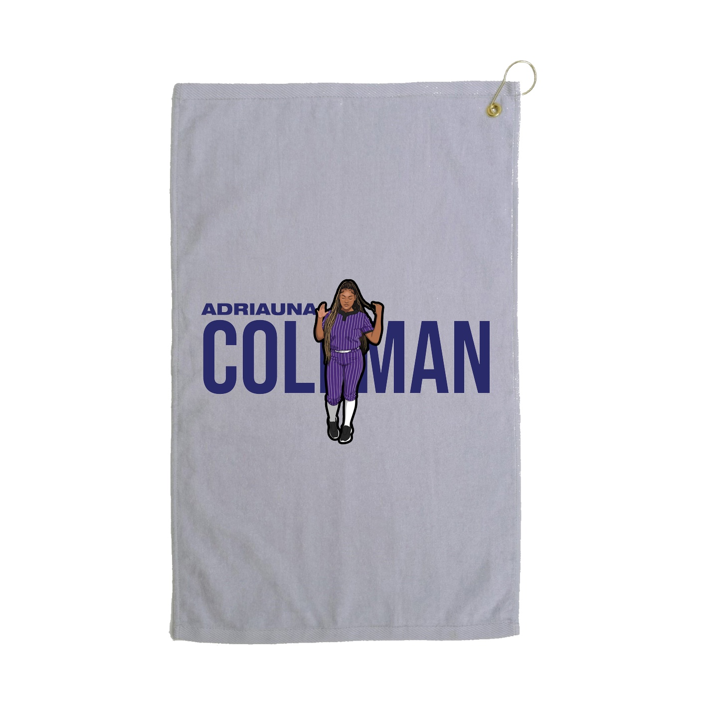 Golf Towel — Player Name in Grey