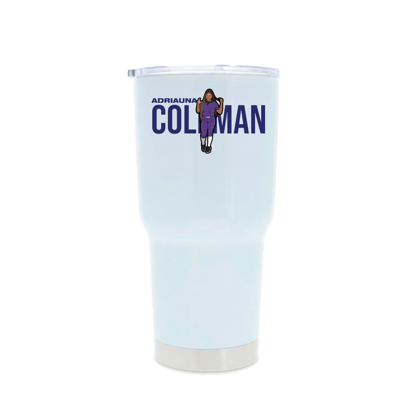 30oz Stainless Steel Tumbler — Player Name in White