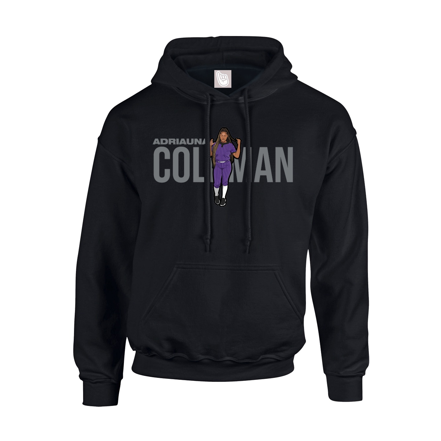 Youth Hoodie — Player Name in Black