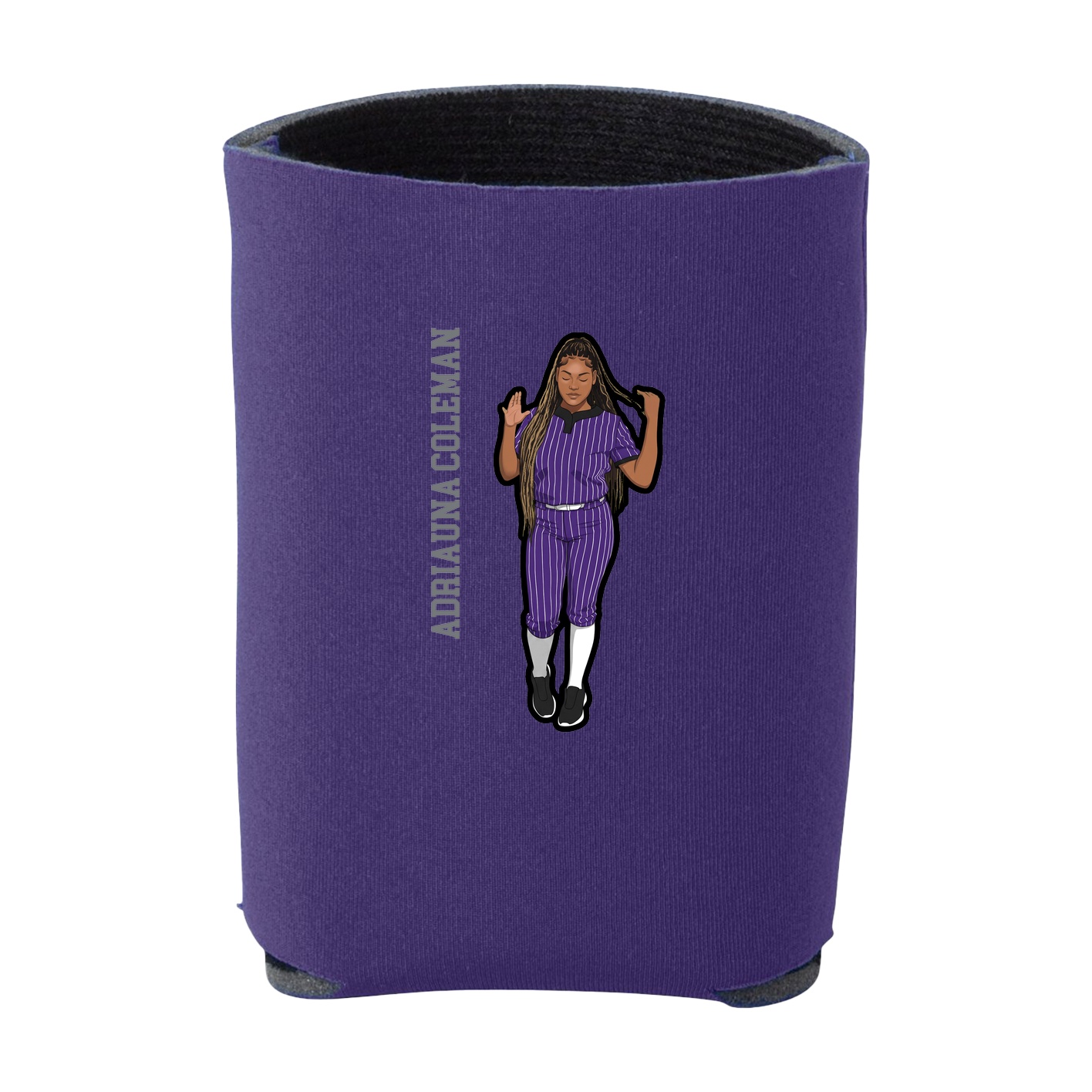 Can Holder — Name Vertical in Purple