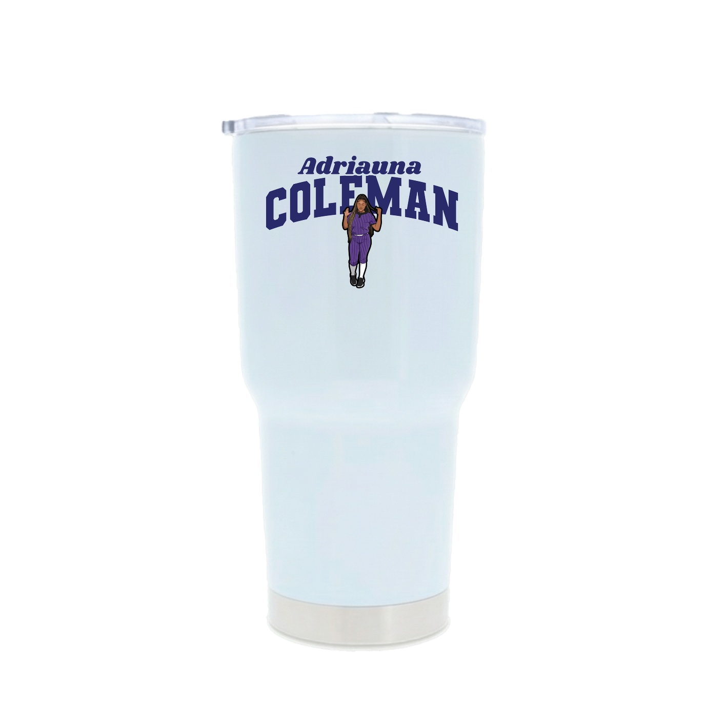 30oz Stainless Steel Tumbler — Signature Arch in White