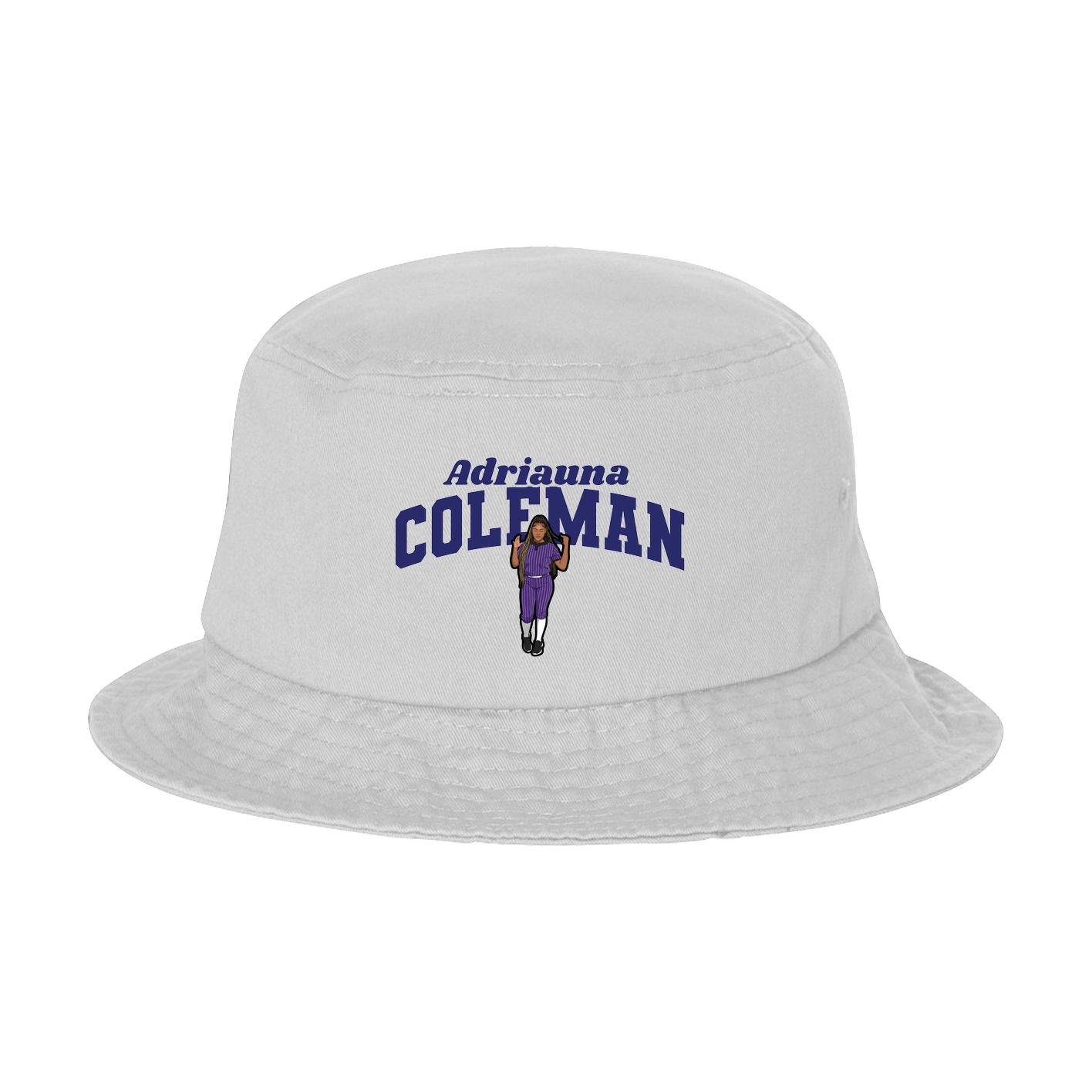 Bucket Cap — Signature Arch in White