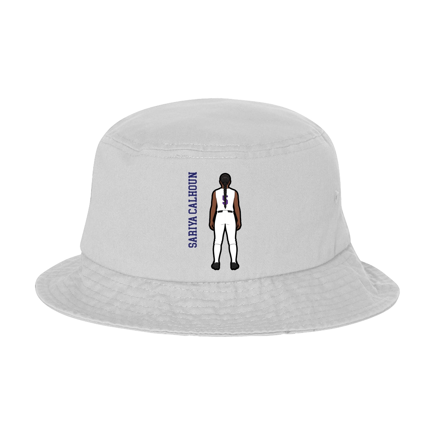 Bucket Cap — Name Vertical in White