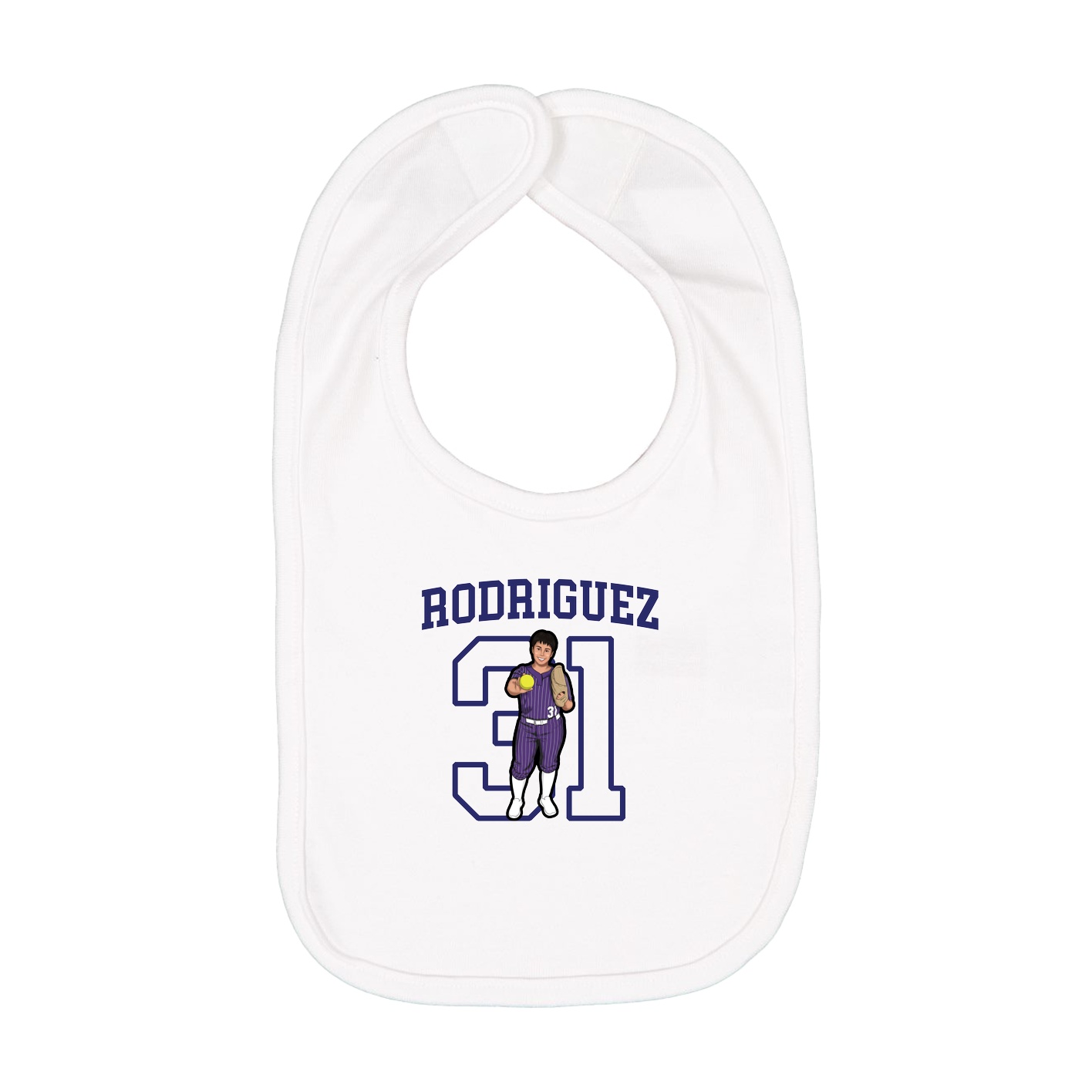 Infant Bib — Shirsey in White