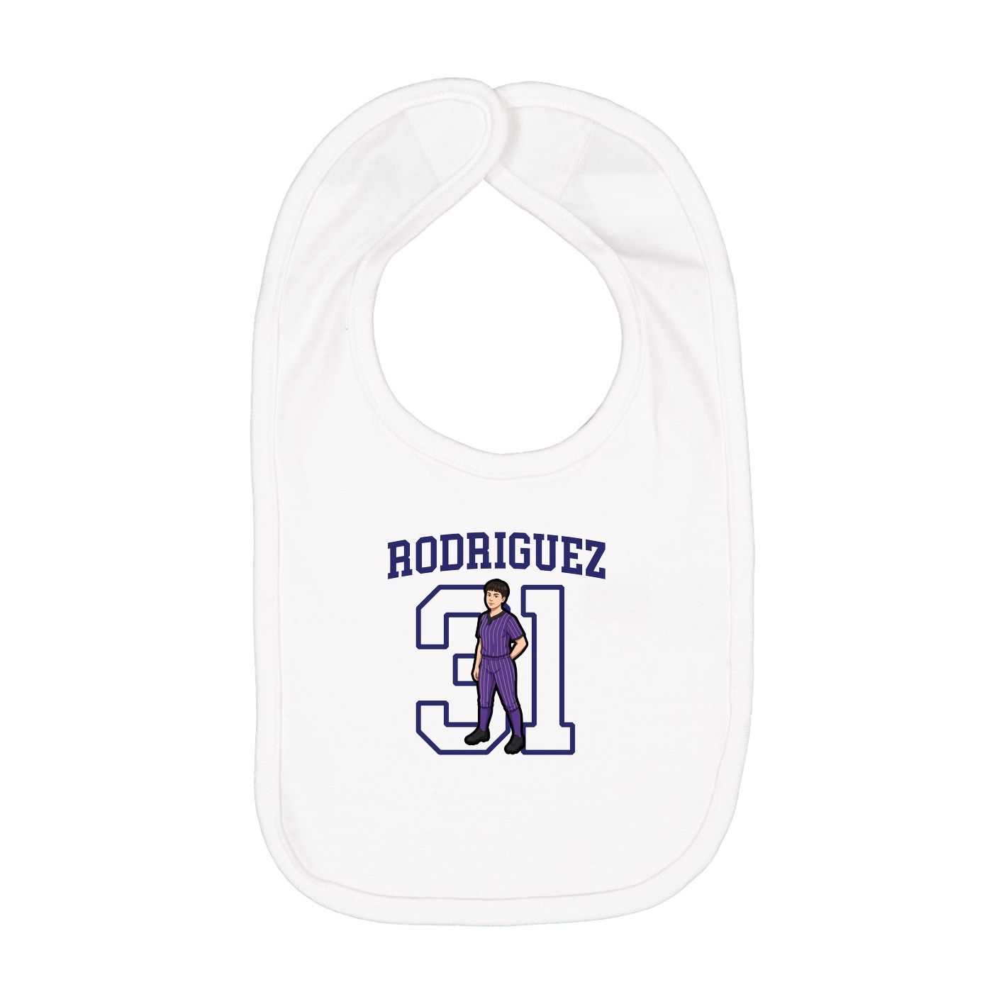Infant Bib — Shirsey in White