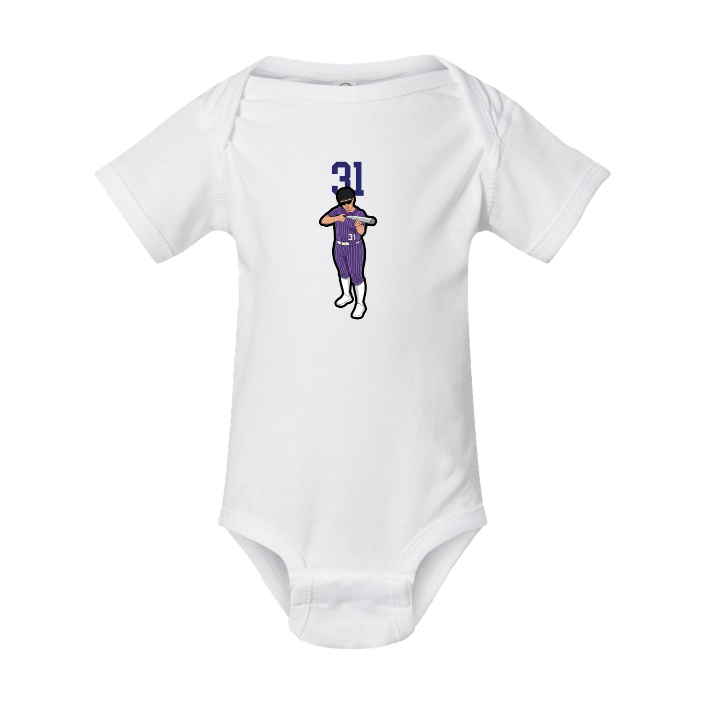 Baby Onesie — Number Top in White