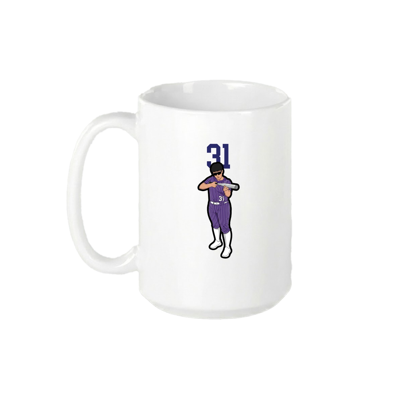 15oz Coffee Mug — Number Top in White