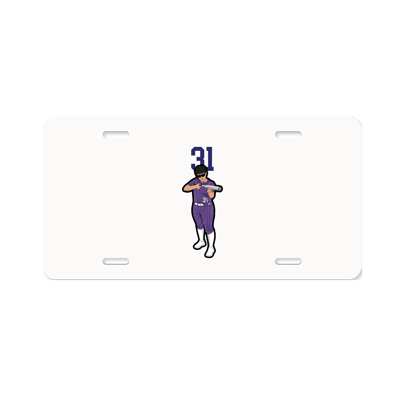 License Plate — Number Top in Classic