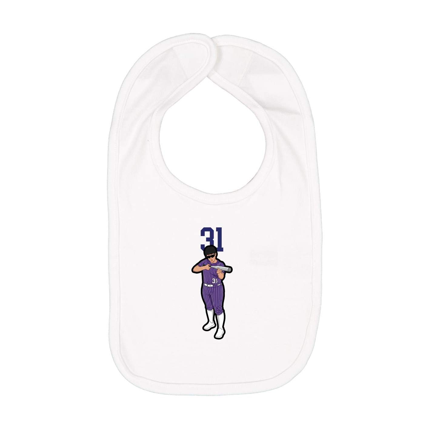 Infant Bib — Number Top in White