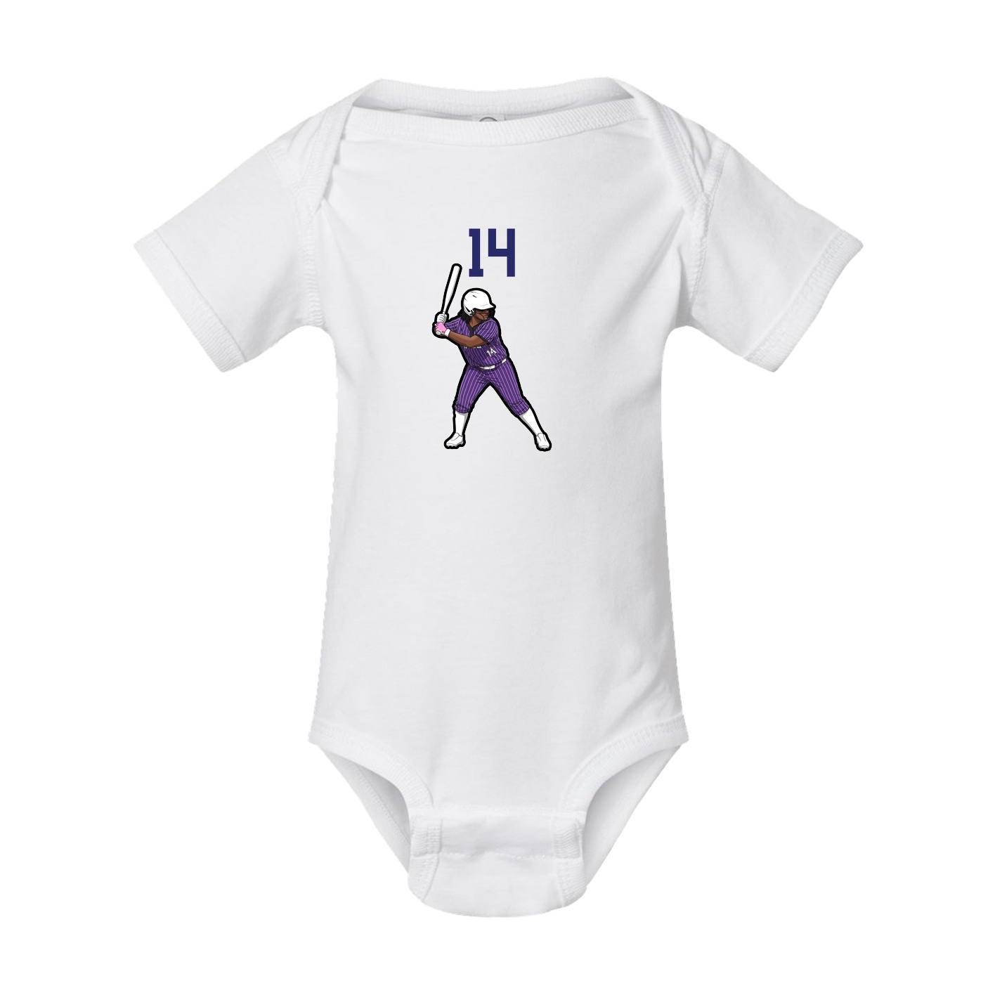 Baby Onesie — Number Top in White