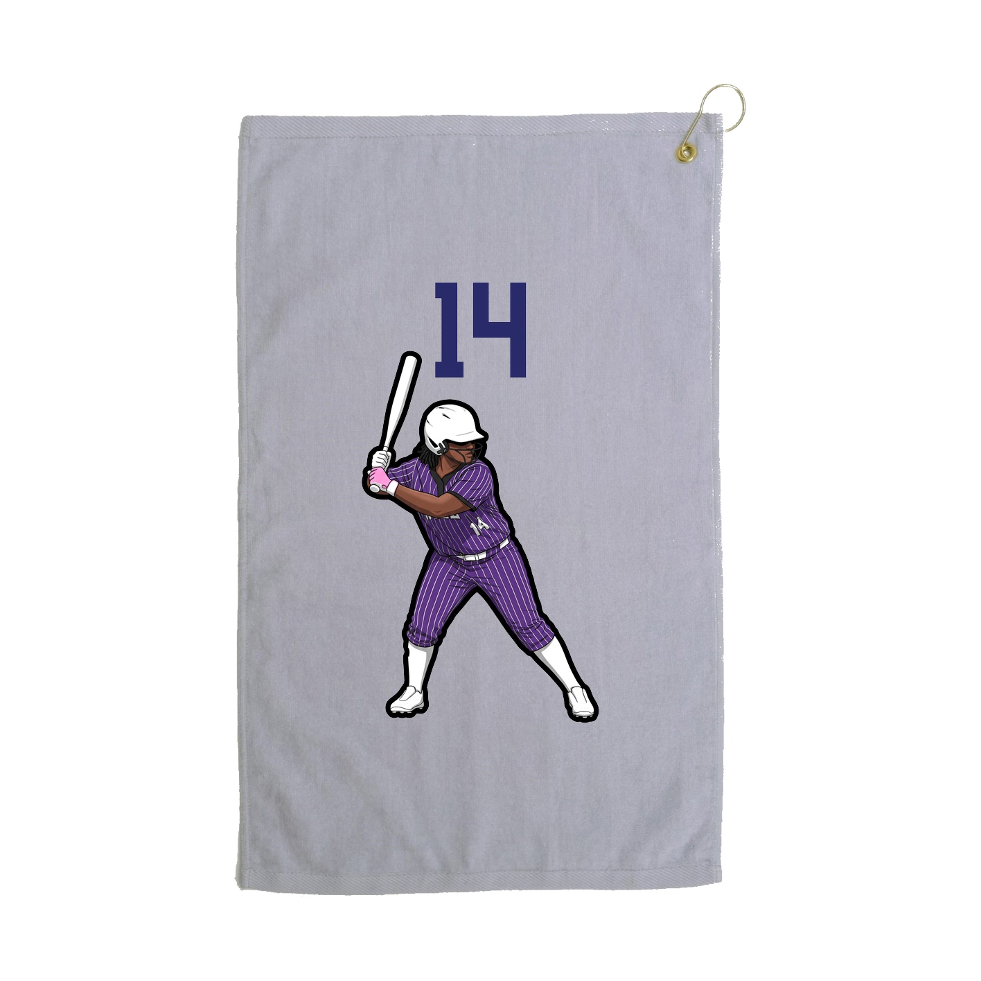 Golf Towel — Number Top in Grey