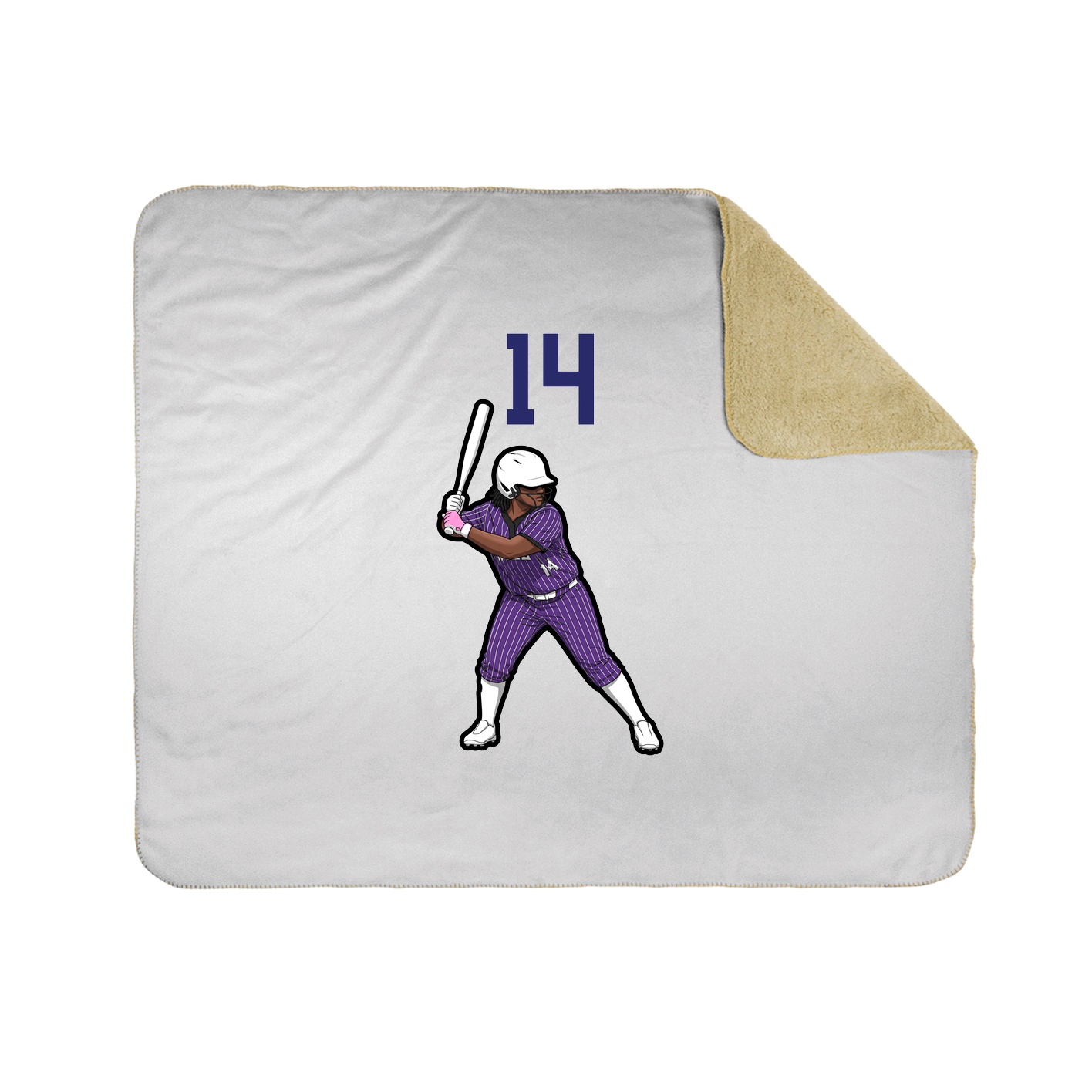 Throw Blanket — Number Top in White