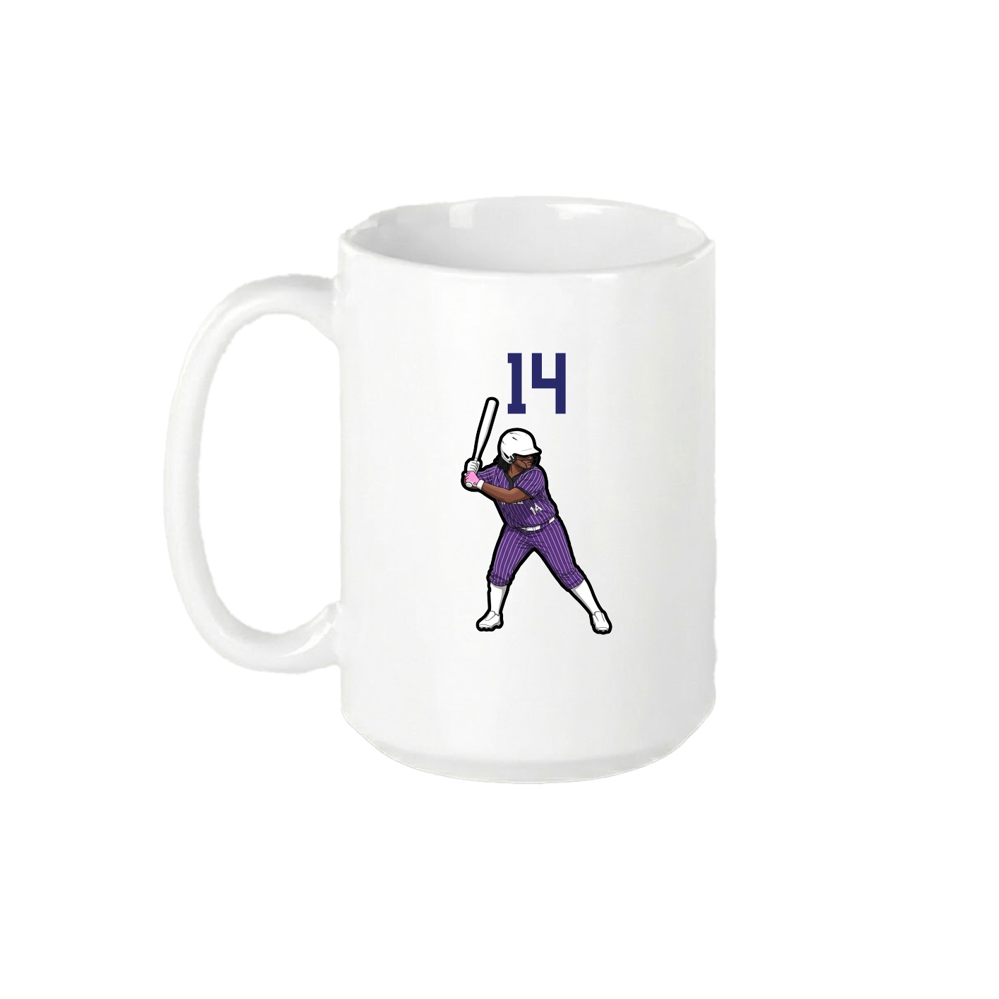 15oz Coffee Mug — Number Top in White